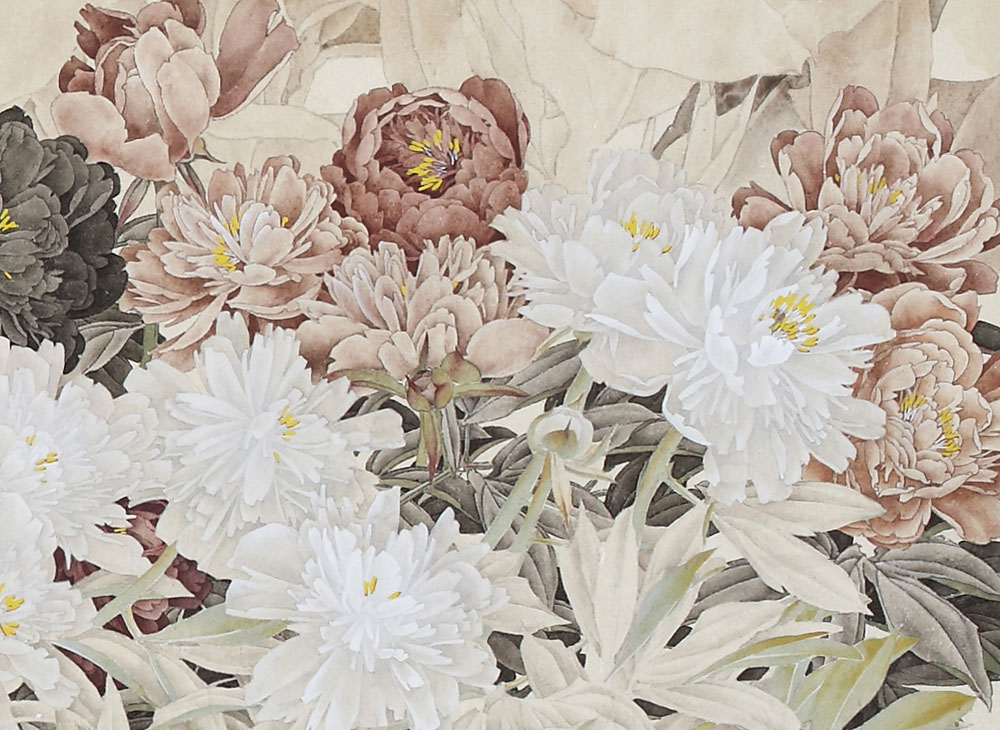 甲午年画工笔芍药图
